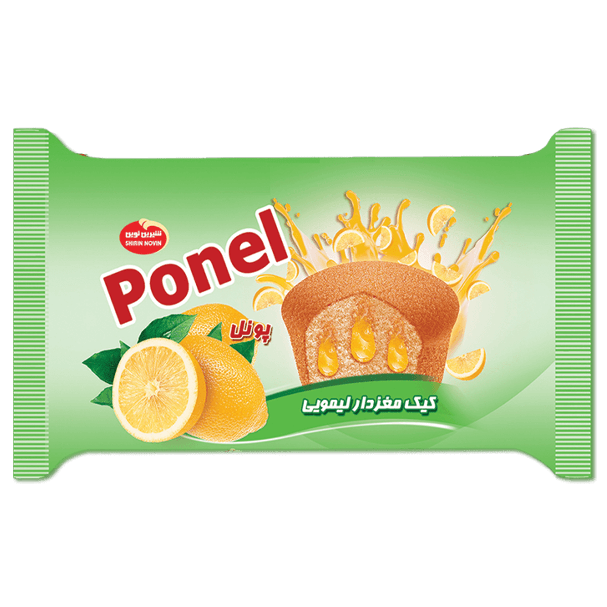 کیک پونل مغزدار با مربای لیمو