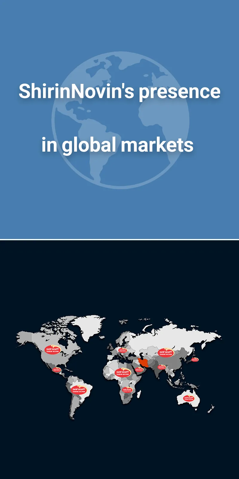 ShirinNovin's presence in foreign markets